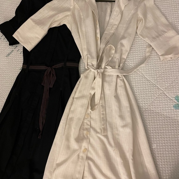 Custom Tailored 3/4 Sleeve Button Shirt A-Line Dress - Picture 7 of 10